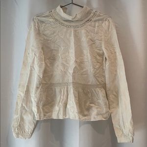 NWT H&M blouse lace floral high neck